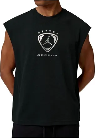 Nike Jordan Air Jordan Brooklyn Sleeveless T-Shirt Black Metallic Silver IR1883-010