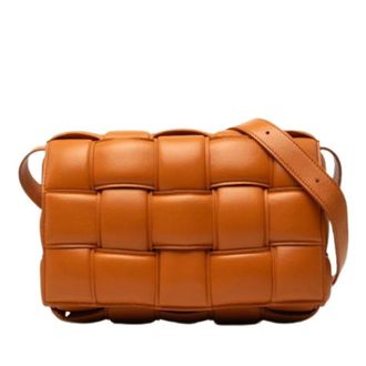 Bottega Veneta Pre-owned Padded Cassette - Dames - Pre-owned - Oranje - Maat: ONE Size Zijde