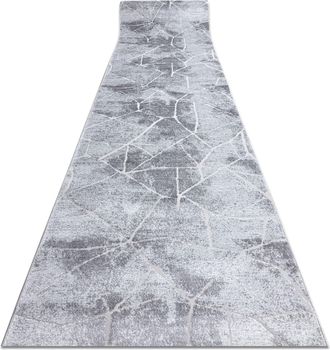 RugsX Rugsx - Alfombra De Pasillo Structural Mefe 2783 M&aacute;rmol Dos Niveles De Vell&oacute;n Gris 120 Cm Grey 120x1050 Cm