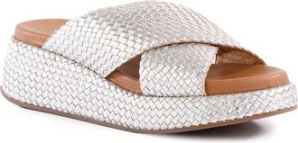Seychelles Key West Platform Wedge Sandal in Silver at Nordstrom, Size 6.5