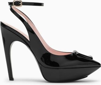 Roger Vivier Womens High Black Patent Leather Sandal - Size EU 40