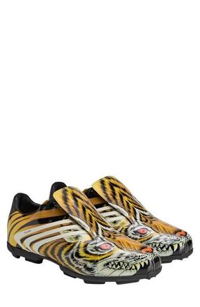 Yohji Yamamoto F50 Tunit Firm Ground Football Boot in Black/Hazy Yellow /Off White at Nordstrom, Size 10.5 Womens