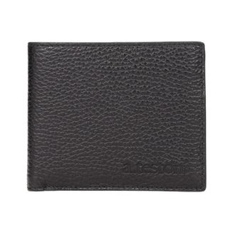 A.Testoni Leren Portemonnee met Logo en Meerdere Vakken - Heren - Portefeuilles - Zwart - ONE Size - Leer - Accessoires