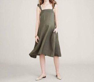 Hatch Maternity The Cate Dress In Olive Green