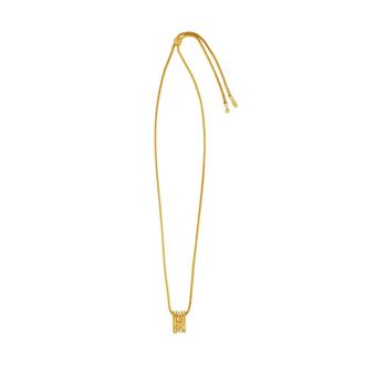 Dansk Copenhagen Accessoires, Dames, Geel, ONE Size, Luxe Verstelbare String Statement Ketting