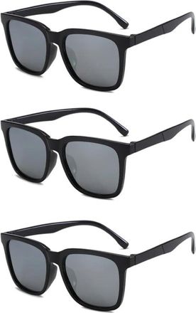 Generic Sunglasses Men/Women Driving Lens UV400(3 pc silver)