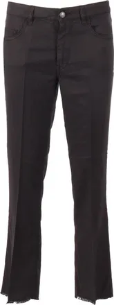 Fay Slim-fit Broeken - Dames - Cropped Jeans - Zwart - W29 - Leer - Jeans
