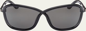 Tom Ford Cut-Out Acetate Round Sunglasses