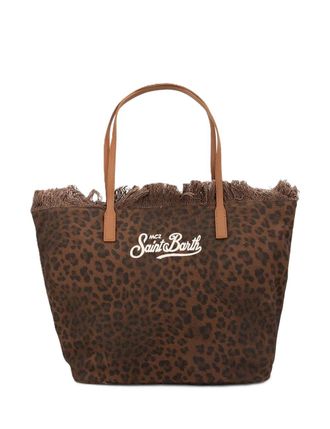 MC2 Saint Barth Leopard Fringe City Crossbody Bag