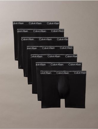Calvin Klein Mens Microfiber Stretch 7-Pack Boxer Brief - Black - XL