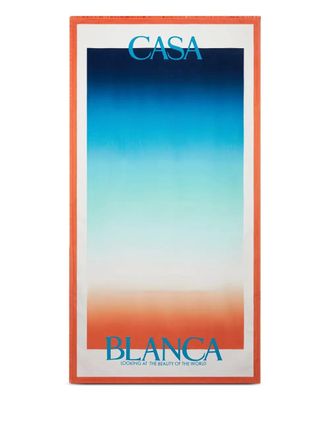 Casablanca gradient-effect towel - White