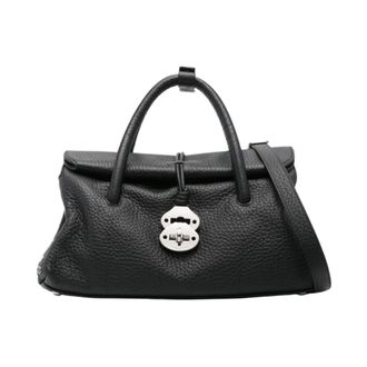 Zanellato Dotta Centauro Small - Dames - Tassen - Zwart - Maat: ONE Size Leer