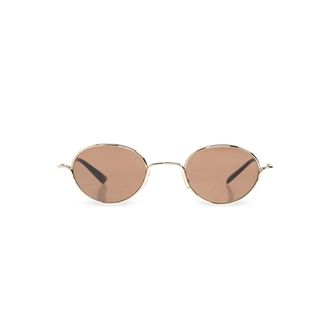 Alexander McQueen Alexander McQueen, Sunglasses, female, Gray, Size: ONE SIZE Round Metal Sunglasses