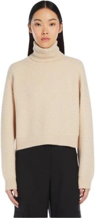 Max Mara Kasjmier Trui - Groot - Dames - Cashmere truien - Wit - S - Kasjmier - Truien & Vesten