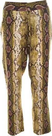 Michael Kors snakeskin-print trousers - Brown