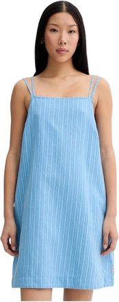 Marc O'Polo Mini Jurk - Dames - Korte kleedjes - Blauw - XL - Linnen - Kleedjes