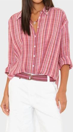 Xirena Jace Button Front Shirt In Ruby Quartz
