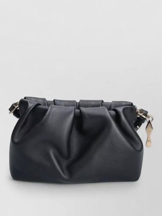 Christian Louboutin ruched clutch bag top handle strap