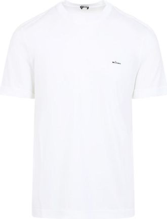 Kiton White Round Neck Logo T-Shirt