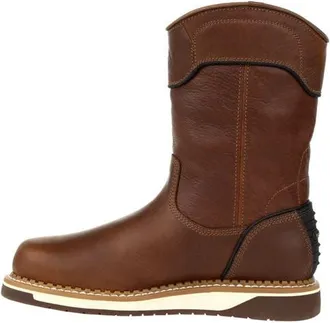 Georgia Boot Amp Lt Wedge Waterproof Pull On Work Boot in Brown at Nordstrom, Size 10.5