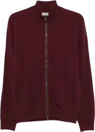 Canali Gebreid vest met ronde hals - Heren - Vesten - Rood - XL - Wol - Truien & Vesten