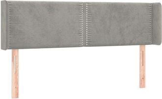 vidaXL Cabecero De Terciopelo Gris Claro 147x16x78/88 Cm Vidaxl