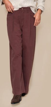 Suncoo Jim Straight Leg Pant In Prune