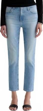 AG - Adriano Goldschmied Womens Mari Mid-Rise Slim Straight Crop Jeans In Cruiser