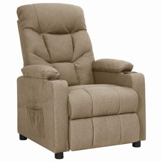 vidaXL Sill&oacute;n Reclinable De Tela Gris Taupe Vidaxl