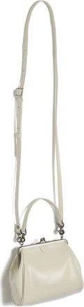 Yohji Yamamoto metal-clasp top-handle shoulder bag - women - Leather - OS - Neutrals