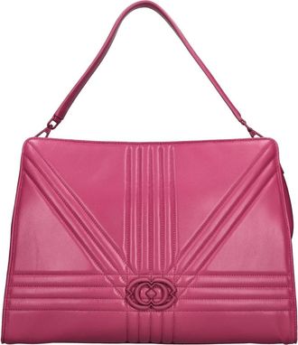 La Carrie Grate Leren Tas - Dames - Schoudertassen - Roze - ONE Size - Leer - Tassen