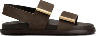 Tod's Sandalen met bandjes - Dames - Sandalen - Bruin - 39 EU - Leer - Schoenen
