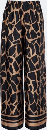 Faithfull The Brand Jensen animal-print satin wide-leg pants