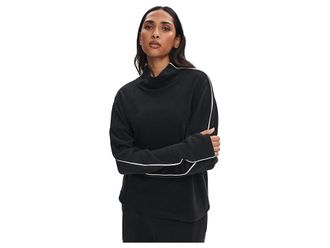 Varley Rona High Neck Midlayer Womens Sweatshirt Black/Snow White : XXS, Elastane/Polyester