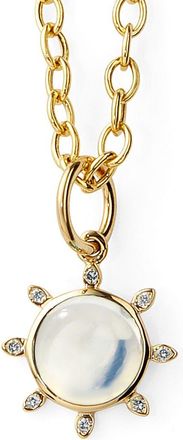 Syna Cosmic Sun Charm in Moon Quartz at Nordstrom, Size Small