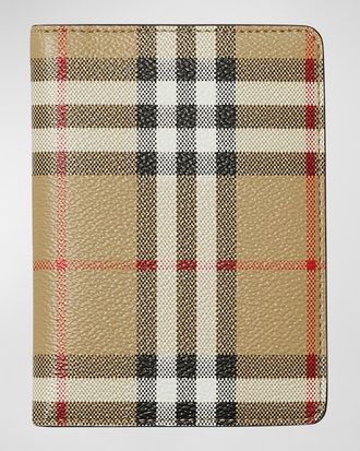 Burberry Check Bifold Passport Holder