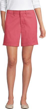 Lands End Plus Size Elastic Back Classic 7 Chino Shorts in Soft Mojave Rose at Nordstrom, Size 16Short