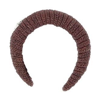 Vivienne Westwood Accessoires, Dames, Bruin, ONE Size, Orb Raffia Hoofdband
