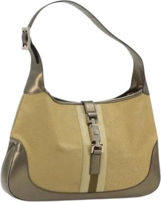 Gucci Pre-owned Vintage GG Canvas Schoudertas - Dames - Vintage Schoudertas - Bruin - ONE Size - Leer - Vintage