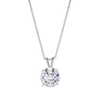 LuvMyJewelry Lucent 14K Gold Round Lab Grown Diamond Pendant - 3.06 Ct