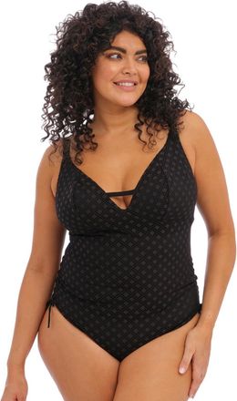 Elomi Womens 800643 Bazaruto Non Wired Swimsuit - Black Elastane - Size 40F-FF