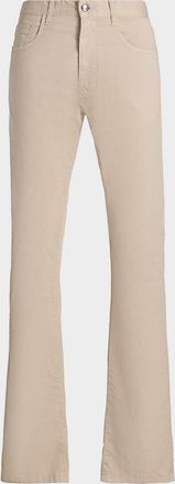 Canali Men & apos;s Cotton Slim Straight Leg Five-Pocket Pants