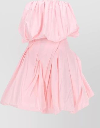 Magda Butrym off shoulder dress pleated sleeves detail