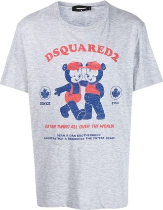 Dsquared2 Grey Logo-print T-shirt