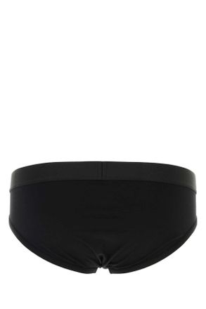 Dsquared2 Mens Black Stretch Cotton Brief Exterior: Elastane Costumi Da Bagno