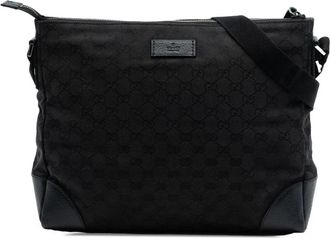 Gucci Pre-owned Cross Body Bags, female, Black, Size: ONE SIZE Pre-owned Canvas Crossbody Bag
