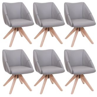 Hhg [nunca Usado] Juego De 6 Sillas De Comedor Hhg-525, Sillas De Cocina, Sillas Giratorias, Sillas Tapizadas, Sillas De Mesa De Comedor, Giratorias, De M