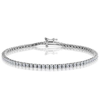 The Diamond Store 2ct Diamond Tennis Bracelet Claw Set in 9K White Gold