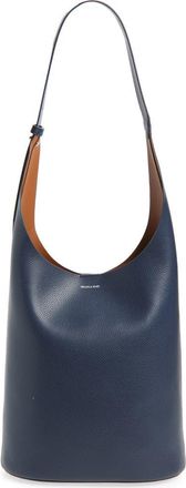 Veronica Beard Large Loop Leather Shoulder Bag in Navy Hazelwood at Nordstrom
