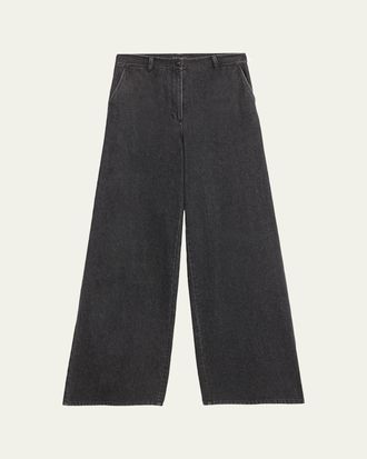 Kobi Halperin Effie Wide-Leg Cotton Denim Pants